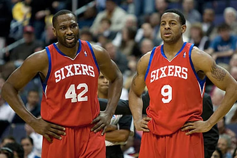 "We should have won this game," Elton Brand (left) said after the 76ers' loss in Washington. (Evan Vucci/AP)