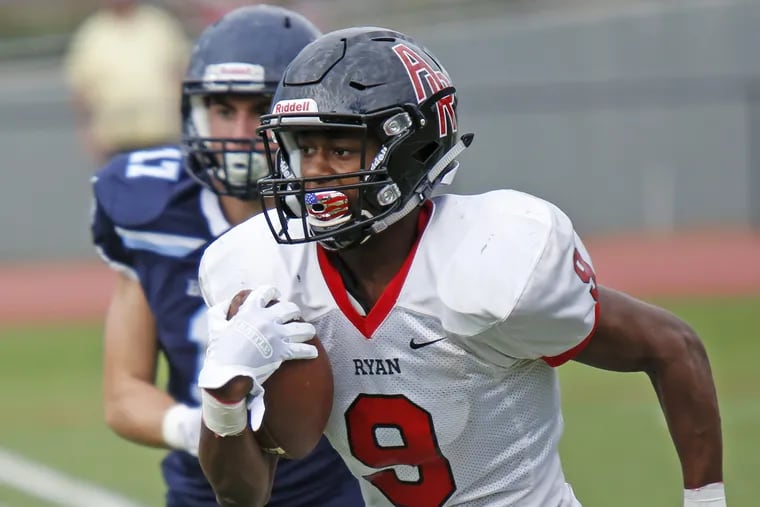 Recruiting offers keep rolling in for Tyreek Chappell, here running to the end zone for Archbishop Ryan.