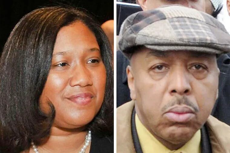 District Attorney Seth Williams announced on Tuesday charges against state Reps. Vanessa Lowery Brown (left) and Ronald G. Waters, (right), both Philadelphia Democrats, for allegedly accepting cash from an undercover operative.