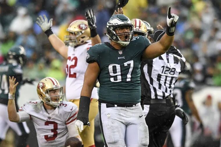 Eagles defensive tackle Destiny Vaeao is inactive for the Super Bowl, meaning Tim Jernigan is OK to play after dealing with an illness, and also giving Fletcher Cox more snaps.