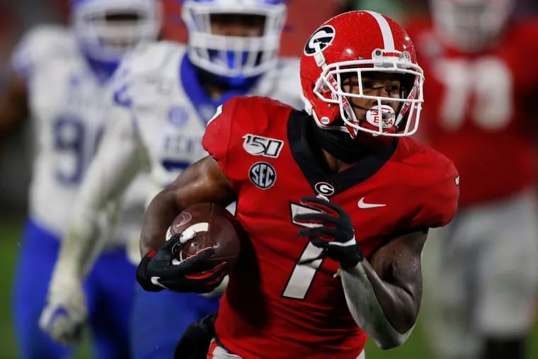 Georgia running back D'Andre Swift leads the SEC in rushing.