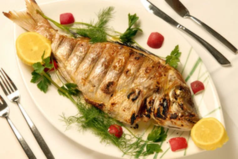 Snapperlike pageot. The fresh, meaty whole fish are expensive, but are the reason to visit.