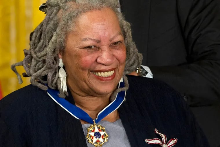 FILE - In this May 29, 2012 file photo, author Toni Morrison receives her Medal of Freedom award during a ceremony in the East Room of the White House in Washington.  The Nobel Prize-winning author has died. Publisher Alfred A. Knopf says Morrison died Monday, Aug. 5, 2019 at Montefiore Medical Center in New York. She was 88.