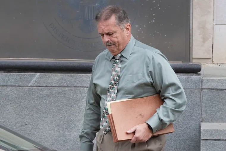 Former Police Chief Frank Nucera Jr. exits U.S. District Court for the District of New Jersey on Thursday, Sept. 26, 2019. The trial continues for Nucera, accused of hate-crime assault.