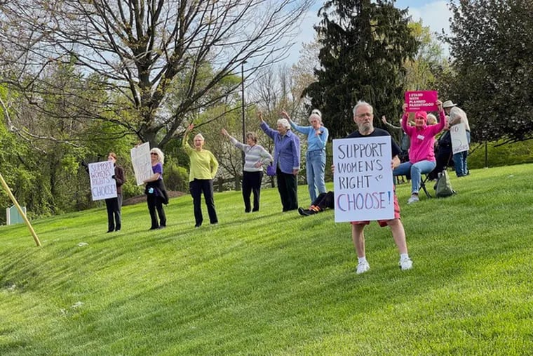Rebecca Pepper Sinkler and her "Silent Generation" peers protesting abortion rights in 2023. Her generation grew up "reading Betty Friedan’s Feminist Mystique (1963), reinventing pop music, heeding the calls of Martin Luther King and Malcolm X, marching for civil rights and against the war, and making trouble — good and bad," she writes.