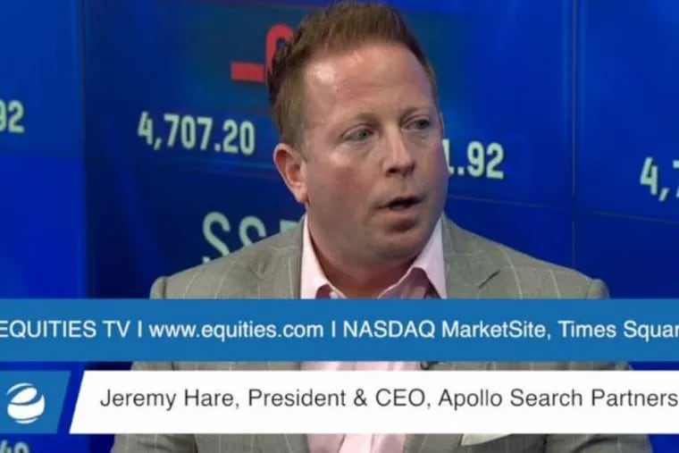 Jeremy Hare, speaking on www.equities.com about the staffing industry.