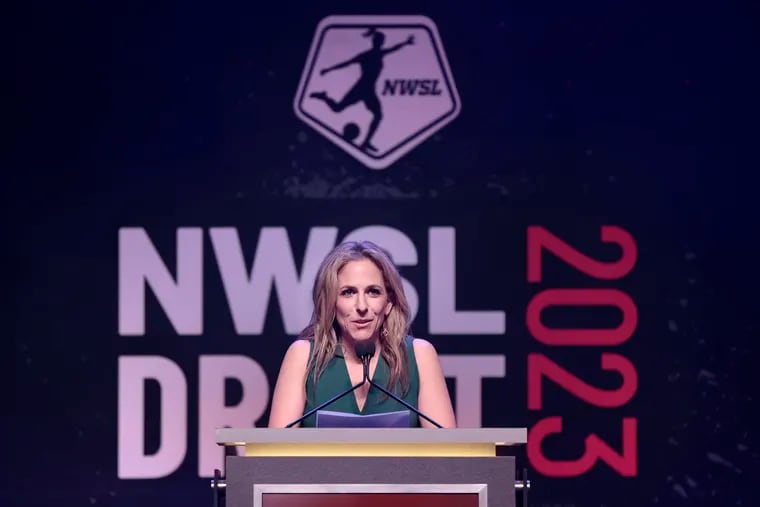 National Women’s Soccer League commissioner Jessica Berman at last January's college draft in Philadelphia.