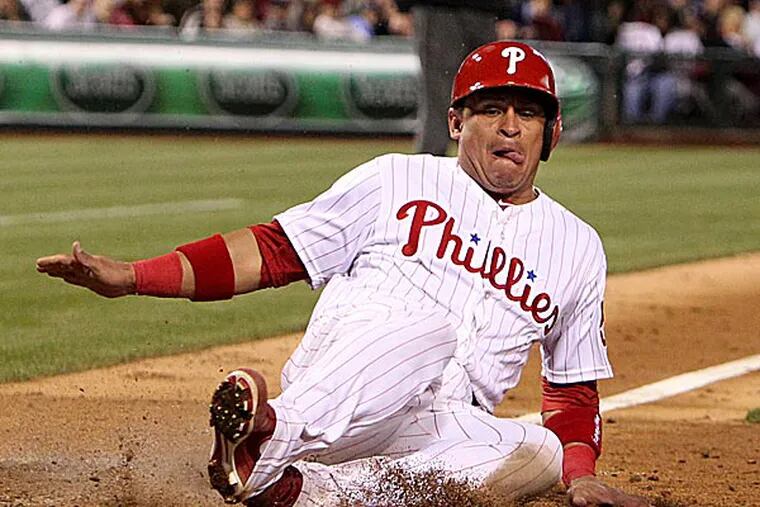 Carlos Ruiz's contract is up at the end of this season. It is hard to know what he might be worth on the open market. (Ron Cortes/Staff Photographer)