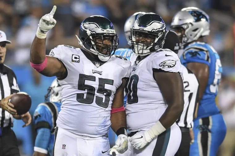 The play of the defensive line is just one reason the Eagles are having a celebrated start to the season.