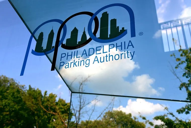 The Fifth Street entrance to the Philadelphia Parking Authority underground parking lot beneath the Independence Visitor Center.