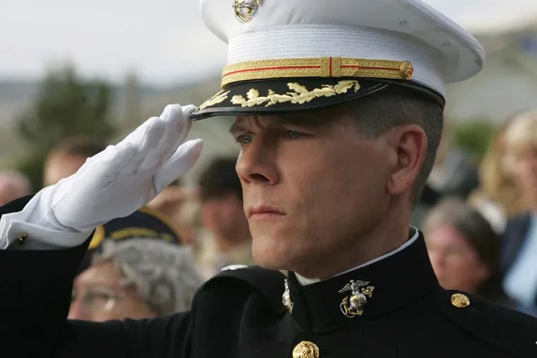 With an Emmy-winning performance as a Marine in the TV movie "Taking Chance," Bacon's prolific repertoire has grown. (James Bridges / HBO)