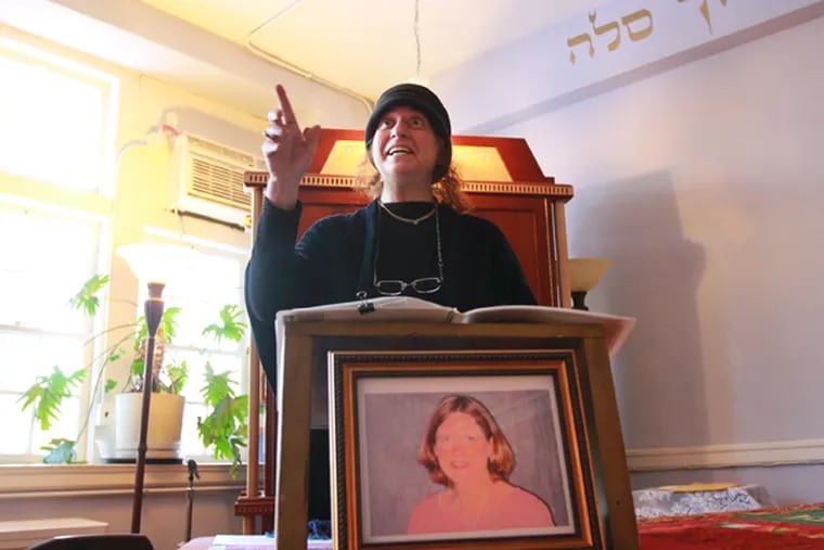 Rabbi Marcia Prager of P'nai Or talks about Carol Ambruster before her memorial service.