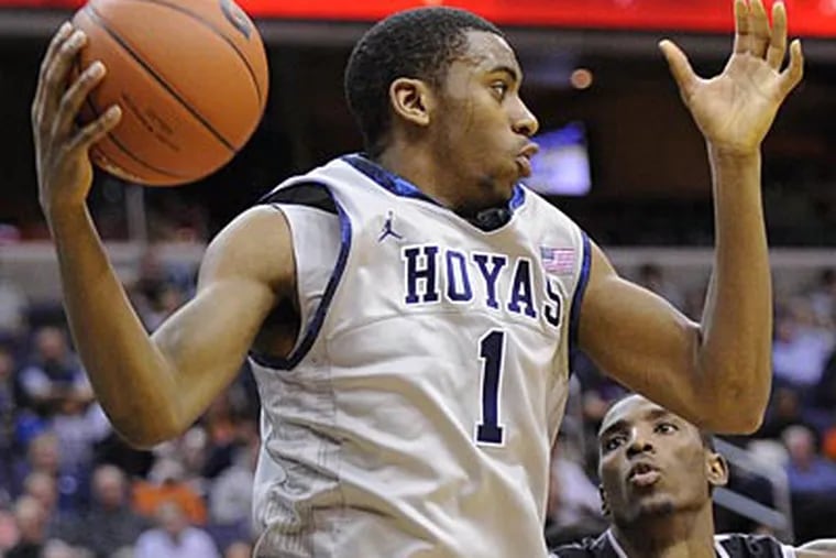 Hollis Thompson, 6-8 and 212 pounds, led the Big East in three-point shooting percentage last year. (Nick Wass/AP)