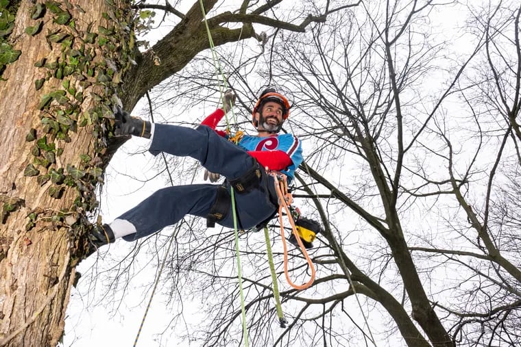 Tree climber Van Wagner adds Philadelphia and Delco to his long list of  climbing conquests