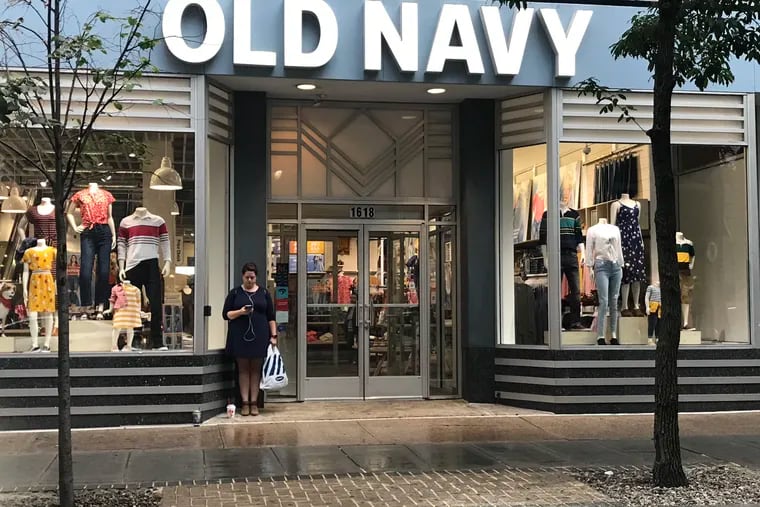 The Old Navy at 16th and Chestnut streets where an employee accused store managers of whitewashing a shoot of Netflix's 'Queer Eye'