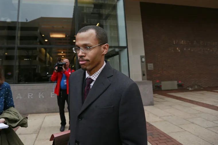 Chaka “Chip” Fattah leaves Federal Court after he was convicted of fraud charges on November 5, 2015.