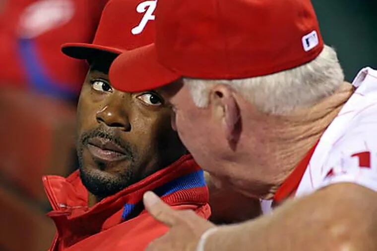 Jimmy Rollins will go back to Clearwater, Fla., on Thursday. (Steven M. Falk/Staff Photographer)
