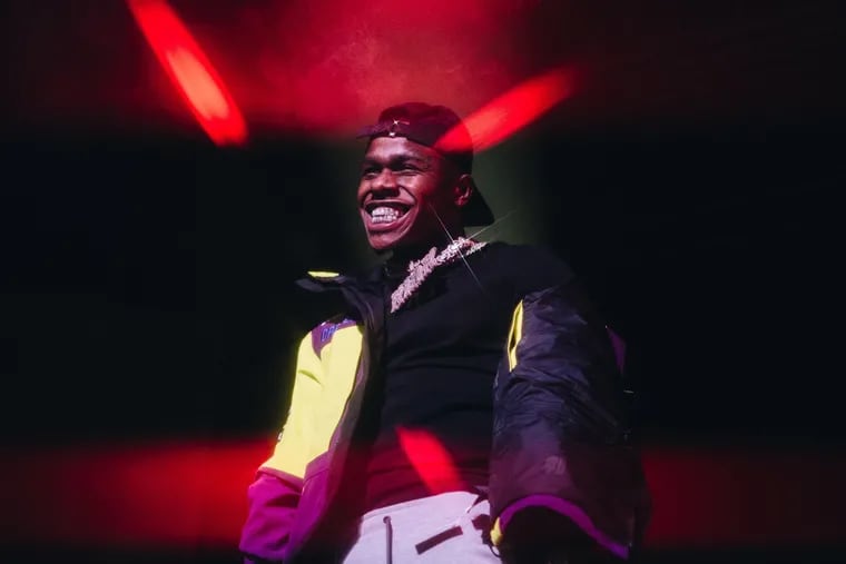 Rapper DaBaby at a sold-out show at Franklin Music Hall in Philadelphia Saturday night.