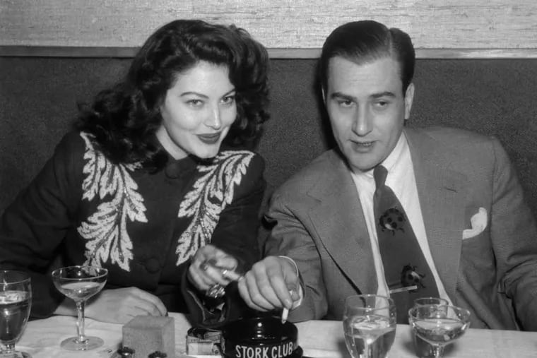 Orchestra leader Artie Shaw dines at New York's Stork Club with Ava Gardner in March 1945, after her divorce from Mickey Rooney.