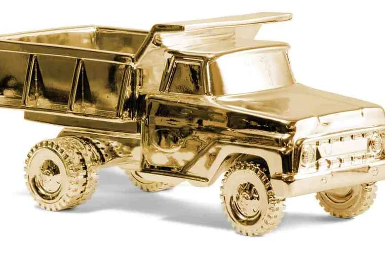 Designer Harry Allen cast a toy truck and turned it into Pickup ($150), a catch-all bowl for those who love trucks - and conversation pieces. Available at areaware.com.