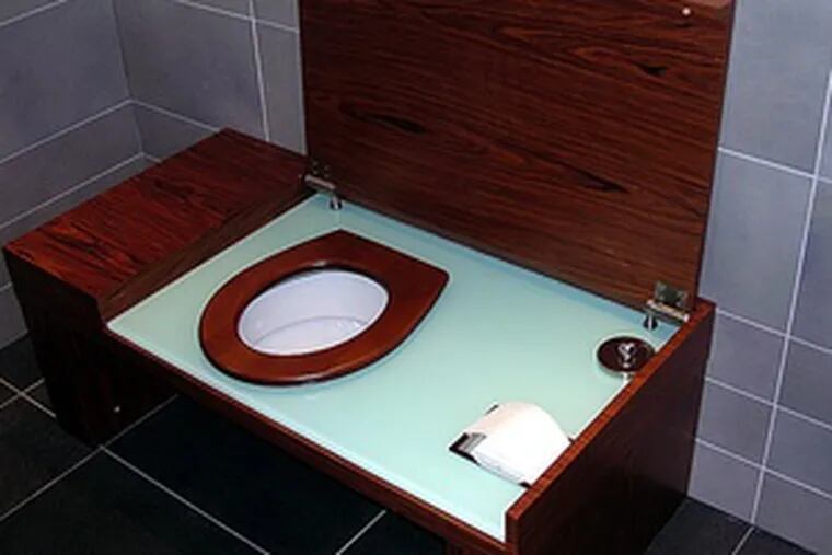 New trends in toilets were on display, including Villeroy & Boch&#0039;s SmartBench, which conceals function to the benefit of style.
