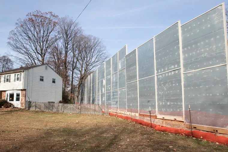 Sound walls protect a house in Uwchlan from noise from construction of the nearby Mariner East pipeline in 2019.