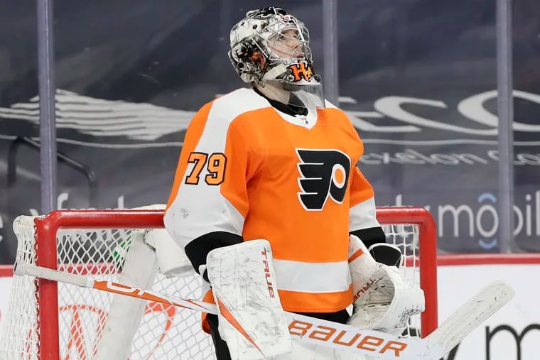 Carter Hart will sit out for a while in an effort to regain his promising form from last season.