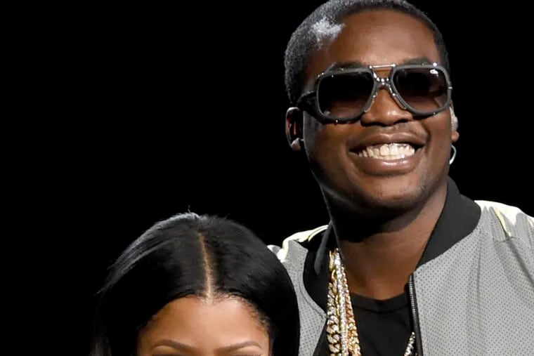 Meek Mill and his girlfriend, Nicki Minaj. The judge indicated that he might be facing prison next year.