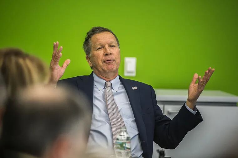 GOP presidential hopeful John Kasich meets with the Inquirer and Daily News editorial boards.