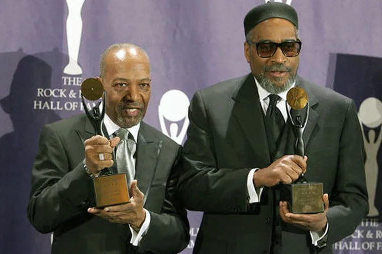 Leon Huff (left) and Kenny Gamble will help honor music greats at Friday night's Phillies game at Citizens Bank Park.