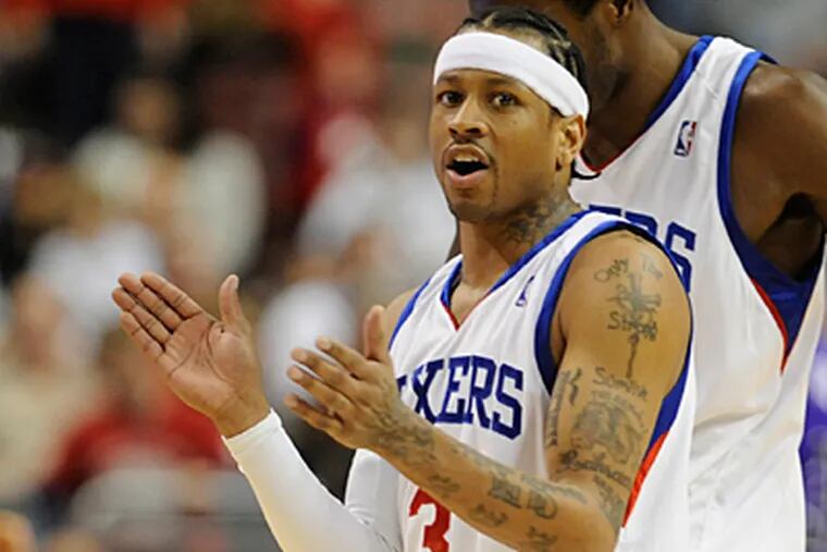 Allen Iverson will be back in the starting lineup tonight. (Clem Murray/Staff file photo)
