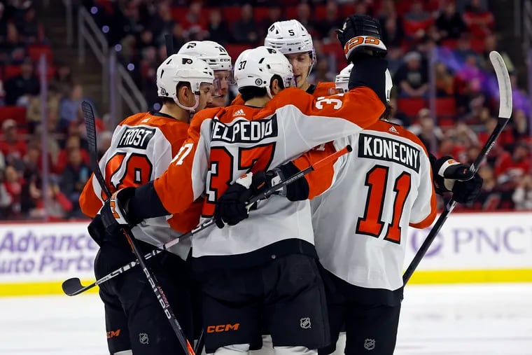 The Flyers started quick in their 3-1 win over the Carolina Hurricanes on Wednesday.