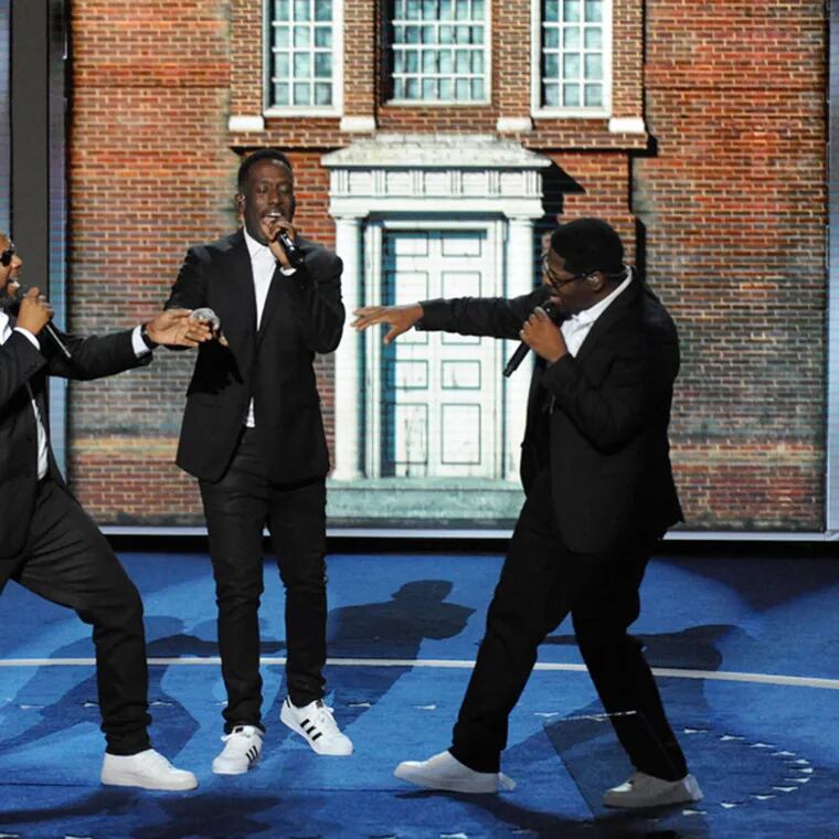 Boyz II Men perform at the Wells Fargo Center in South Philadelphia on Monday, July 25, 2016.