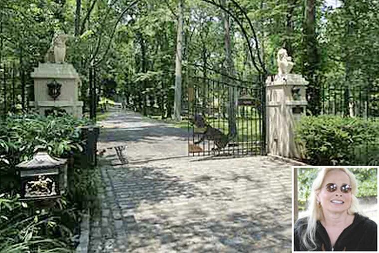 Entrance to Villanova residence of Rosalind Lavin (inset), owner of personal-care homes deemed 'appalling' by U.S. attorney.