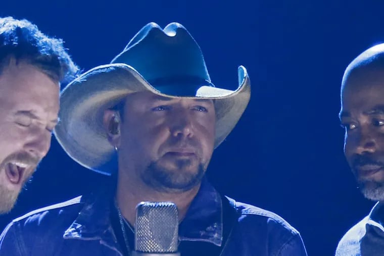 Jason Aldean was performing at the Harvest festival in Las Vegas when the shooting began.