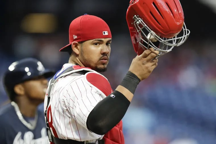 Phillies catcher Jorge Alfaro has improved his work behind the plate.