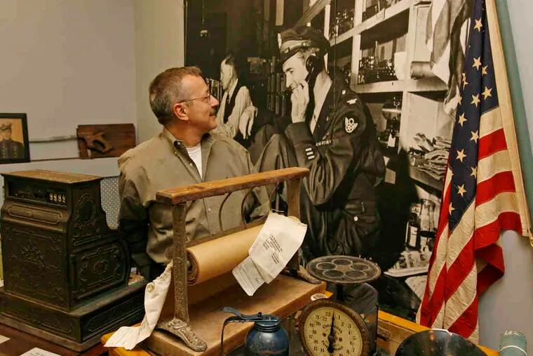 Timothy Harley, executive director of the Jimmy Stewart Museum, at a display of items from the Stewart family store in 2008.
