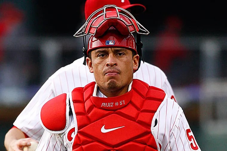 Phillies catcher Carlos Ruiz. (Chris Szagola/AP)