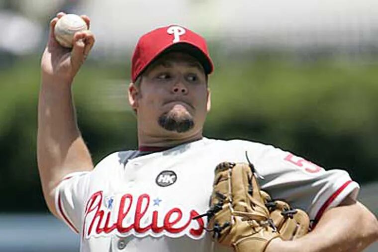 Joe Blanton will start for the Phillies tonight as they begin their next test: interleague play against the Red Sox. (AP / File Photo)