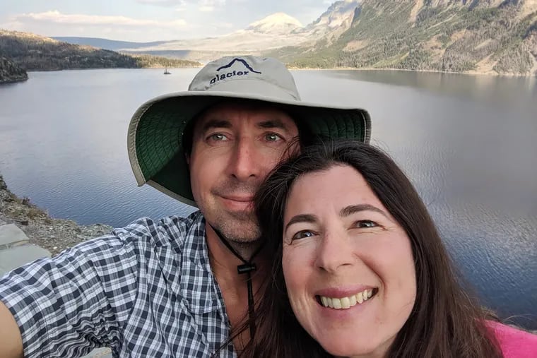 Science journalist Brian Vastag and his wife, Beth, enjoy the majestic scenery of Glacier National Park. The couple, both with serious health problems, visited the wilderness region to improve their mental health and well-being.