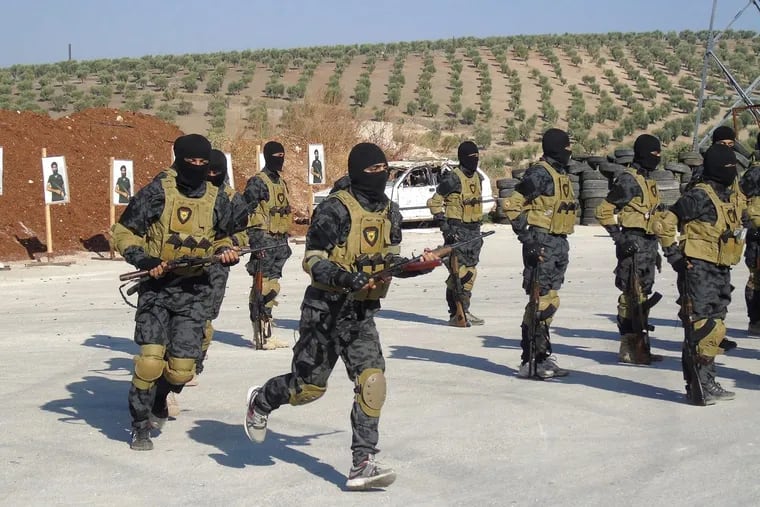 Elite fighters with the Kurdish YPG during training in Iraqi Kurdistan last year.