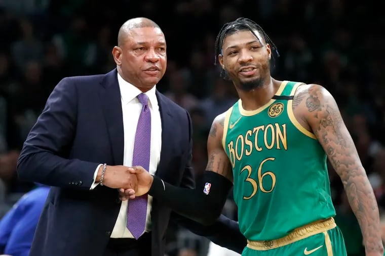 Doc Rivers (left) aims to bring the Sixers organization the formula for an NBA championship in his first season with the team.