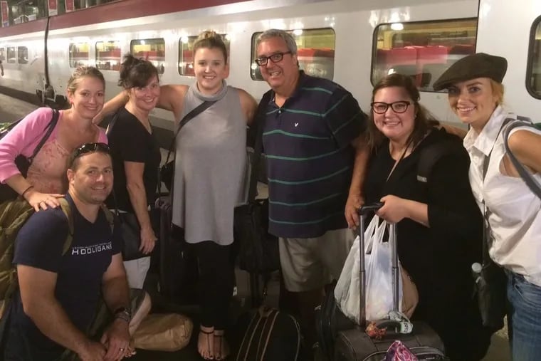 John and Cori Browne, of Lehigh Valley, Sophie Sewell, Sarah Sewell, Mark Sewell, Susie Sewell, Kathy Sewell, were on the 15:17 to Paris that is dramatized in Clint Eastwood's new movie.
