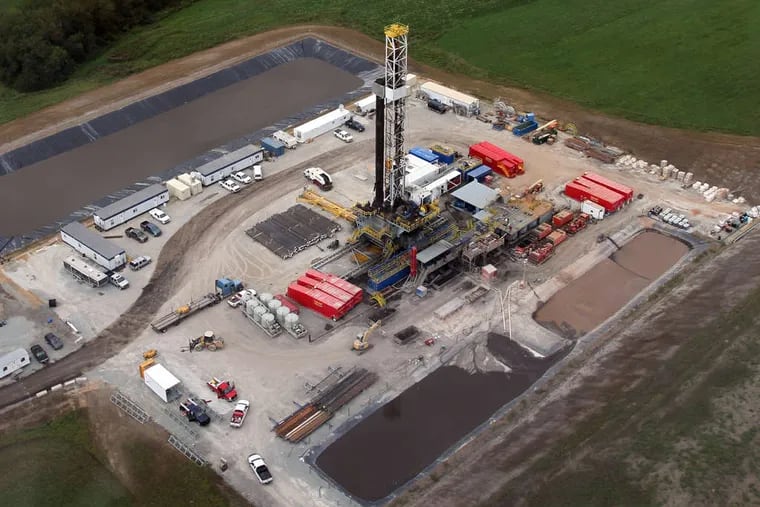 A Marcellus Shale oil drilling site near Latrobe, Pa.  Gov. Wolf's proposed severance tax on Marcellus Shale natural-gas production contains would set a minimum taxable level.