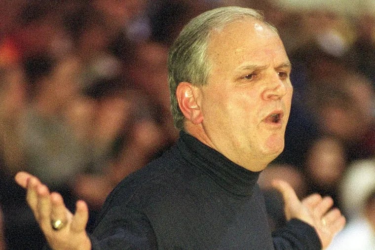 Former Cardinal O'Hara boys basketball coach Bud Gardler during a game in 2002. 