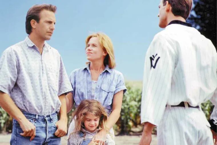 The 1989 movie &quot;Field of Dreams&quot; starred (from left) Kevin Costner, Amy Madigan, Gaby Hoffmann and Dwier Brown. Fans still visit the Iowa site where it was filmed.