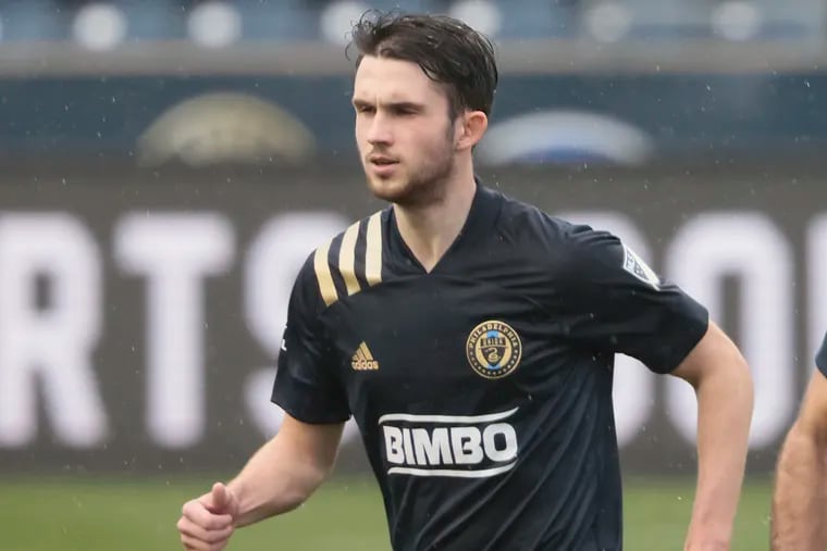 Leon Flach made his Union debut in Wednesday's preseason scrimmage against D.C. United at Subaru Park.