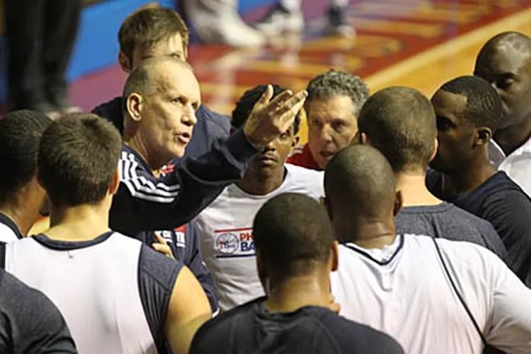 Doug Collins still has questions about his team's depth. (Charles Fox/Staff Photographer)