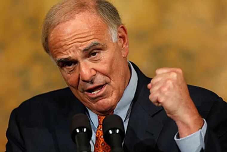 Gov. Rendell is among at least 30 U.S. governors to receive a letter this week from an sovereign citizens group demanding that he resign, or face being "removed from office," according to the Philadelphia office of the FBI. (AP Photo/Carolyn Kaster)