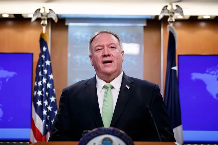 Secretary of State Mike Pompeo speaks during a media availability at the State Department, Wednesday, Dec. 11, 2019, in Washington.